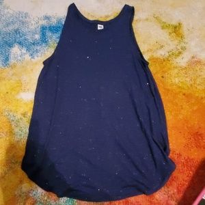 Sparkly Navy tank top